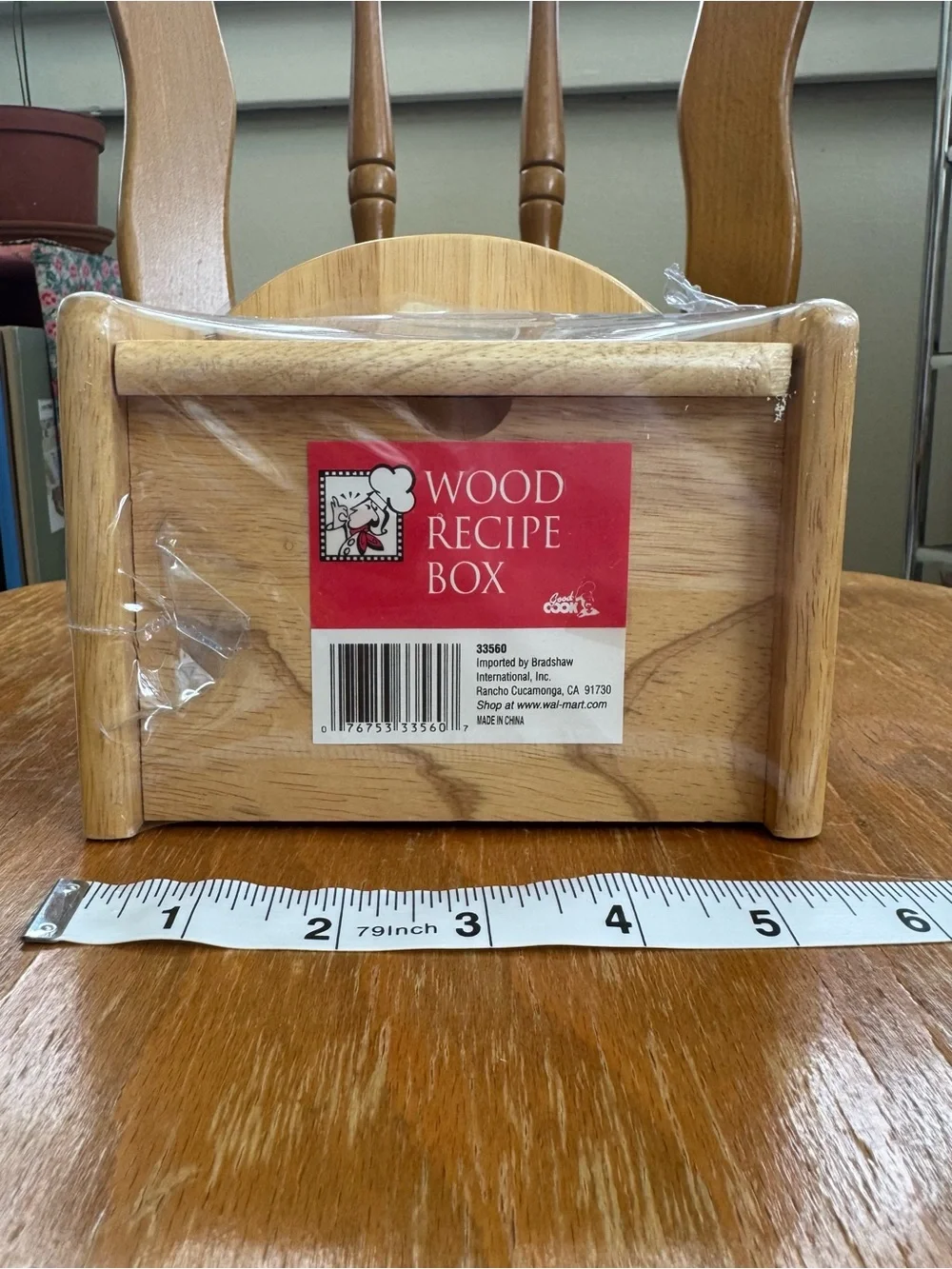 NWT 90’s Vintage Wood RecipeBox by “Good Cook.” Model #33560. Original Packaging